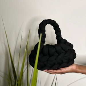 Black Knitted Handbag